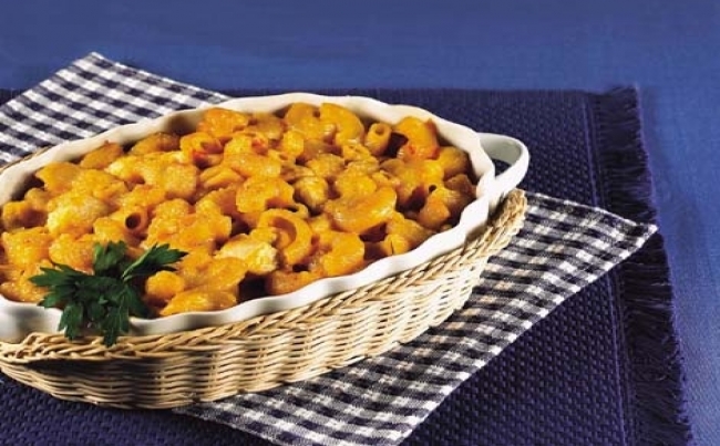 Pastel de macarrones y pollo